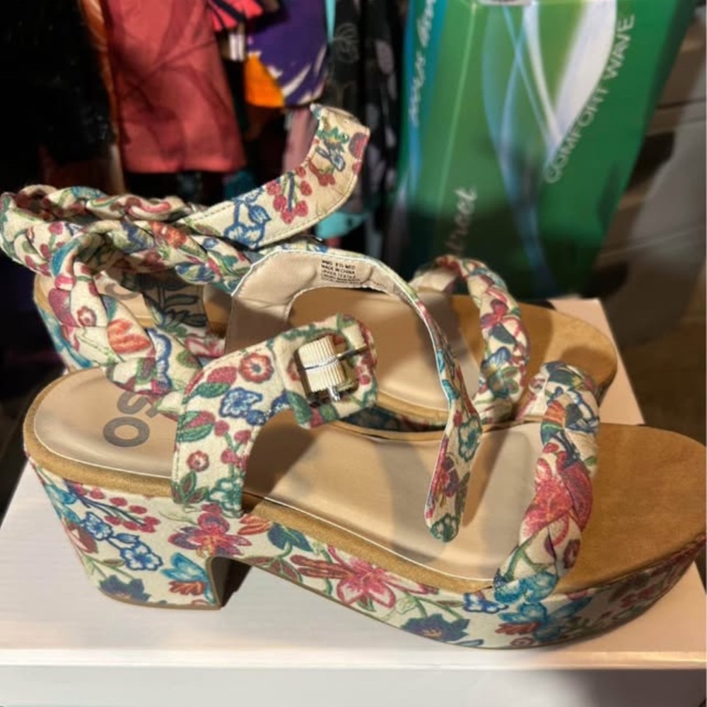 Floral Platform Sandals 8.5